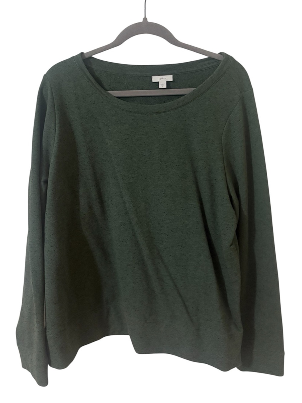 J.Jill Women’s Long-Sleeve Scoop Neck Top - Dark Green
